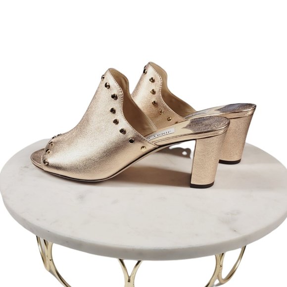 Jimmy Choo Rose Gold Leather Mules & Clogs - Picture 5 of 7
